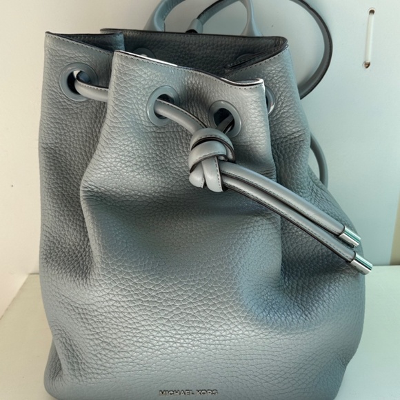 Michael Kors Dahlia drawstrings pebble leather backpack
